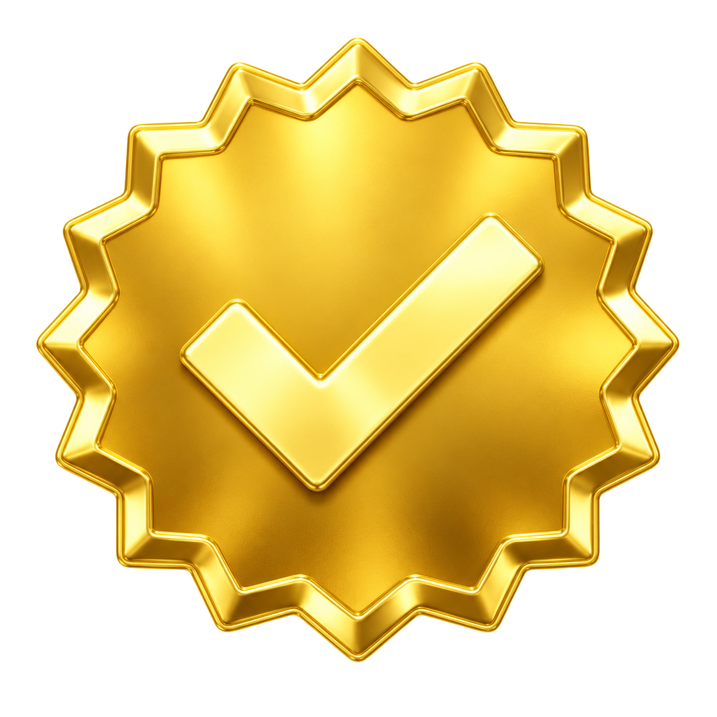 Gold verification badge